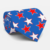 愛国的な赤と白のスタータイ ネクタイ (ロール)