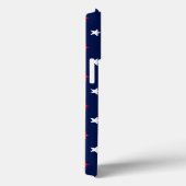 愛国的な赤と紺の星模様 Case-Mate iPhoneケース (裏面 / 右)