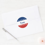 愛国的な赤と青と星の投票 ラウンドシール (封筒)