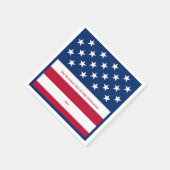 愛国的な赤と青のオールドグローリーカクテル スタンダードカクテルナプキン (角)