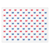 愛国的な赤と青のカニのパターン テーブルクロス (正面(横))