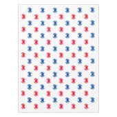 愛国的な赤と青のカニのパターン テーブルクロス (正面)