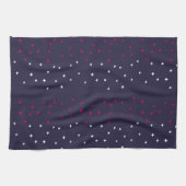 愛国的な赤と青のスイスの十字記号 キッチンタオル (横)