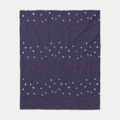 愛国的な赤と青のスイスの十字記号 フリースブランケット (正面)