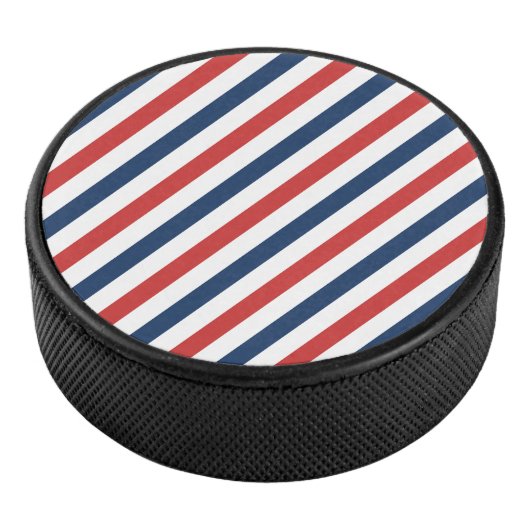 愛国的な赤と青のストライプ アイスホッケーパック (3/4)