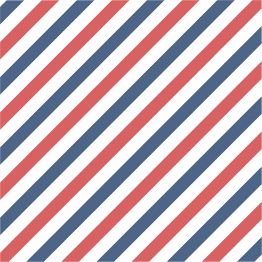 愛国的な赤と青のストライプ シール (正面)