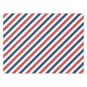 愛国的な赤と青のストライプ テーブルクロス (正面(横))