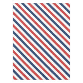 愛国的な赤と青のストライプ テーブルクロス (正面)