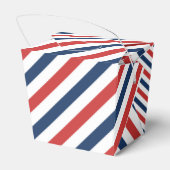 愛国的な赤と青のストライプ フェイバーボックス (裏面サイド)