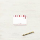 愛国的な赤と青のストライプ ポストイット (デスク上)