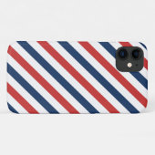 愛国的な赤と青のストライプ Case-Mate iPhoneケース (裏面(横))