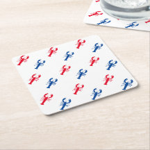 愛国的な赤と青のロブスターパターン