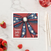 愛国的な赤と青の大弓 スタンダードカクテルナプキン (インサイチュ)