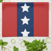 愛国的な赤と青の星とストライプ キッチンタオル (折り畳み)