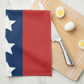 愛国的な赤と青の星とストライプ キッチンタオル (四つ折り)