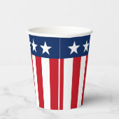 愛国的な赤と青の星とストライプ 紙コップ (右)