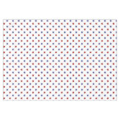 愛国的な赤と青の星を白に テーブルクロス (正面(横))