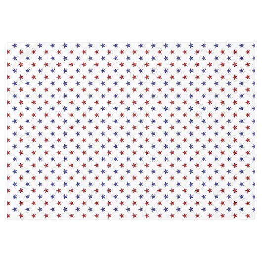 愛国的な赤と青の星を白に テーブルクロス (正面(横))