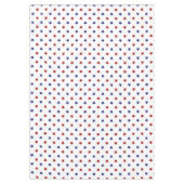 愛国的な赤と青の星を白に テーブルクロス (正面)