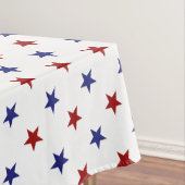 愛国的な赤と青の星を白に テーブルクロス (インサイチュ)