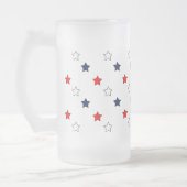 愛国的な赤と青の星/アメリカ フロストグラスビールジョッキ (左)