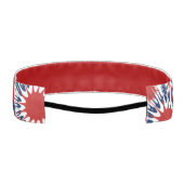 愛国的な赤と青の花火 アスレチックヘッドバンド (裏面)