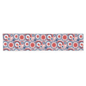 愛国的な赤と青の花火 ショートテーブルランナー (横)