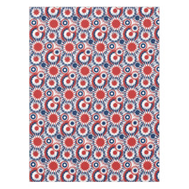 愛国的な赤と青の花火 テーブルクロス