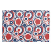 愛国的な赤と青の花火 枕カバー (裏面-左)