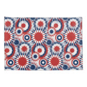 愛国的な赤と青の花火 枕カバー (裏面-右)