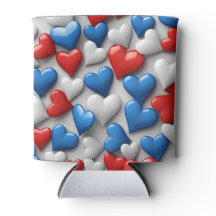 愛国的な赤白と青のアメリカのハート