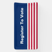 愛国的な赤白と青の投票に登録する 横断幕 (縦)