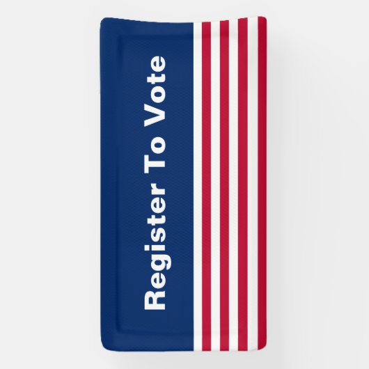 愛国的な赤白と青の投票に登録する 横断幕 (縦)