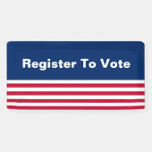 愛国的な赤白と青の投票に登録する 横断幕 (横)