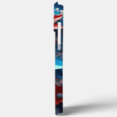 愛国的な赤白青のアメリカの花 Case-Mate iPhoneケース (裏面 / 左)