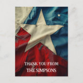 愛国的な赤白青のロンスターに感謝 ポストカード (正面)