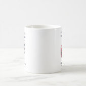 愛国的な赤白青の戦闘機 コーヒーマグカップ (中央)