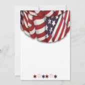 愛国的な赤白青の星サービス入隊 招待状 (裏面)