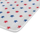 愛国的な赤白青の星模様7月4日 カッティングボード (角)