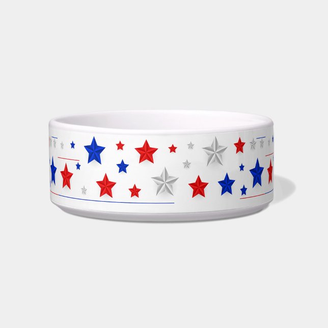愛国的な赤白青の星 ボウル ("Stars, stripes, and happy snacking")