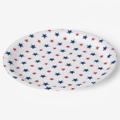 愛国的な赤白青の星 米国 ペーパープレート (アングル)