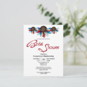 愛国的な赤白青の縁ど上半分の花 招待状 (スタンド正面)