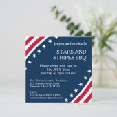 愛国的な赤白青の7月4日招待状 招待状 (スタンド正面)