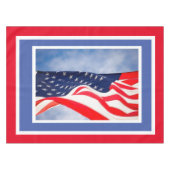 愛国的な赤白青の7月4日 テーブルクロス (正面(横))