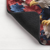 愛国的な赤白青アメリカハゲ マウスパッド (コーナー)