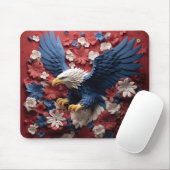 愛国的な赤白青アメリカハゲ マウスパッド (マウス)