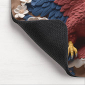 愛国的な赤白青アメリカハゲ マウスパッド (コーナー)