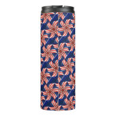 愛国的な赤白青アメリカ国旗の模様 タンブラー (裏面)