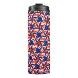 愛国的な赤白青アメリカ国旗の模様 タンブラー