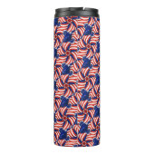 愛国的な赤白青アメリカ国旗の模様 タンブラー (裏面)